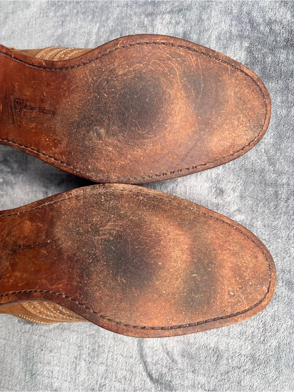 Allen Edmonds Neumok Oxford Men's Size 13 D Wingtip Brogue Brown Leather Shoes - Picture 10 of 16